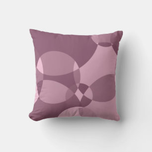 Coussin Cercles géométriques violets transparents superpos