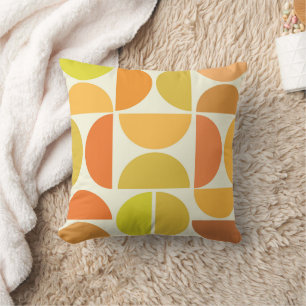 Coussin Cercles modernes abstraits du milieu du siècle ora
