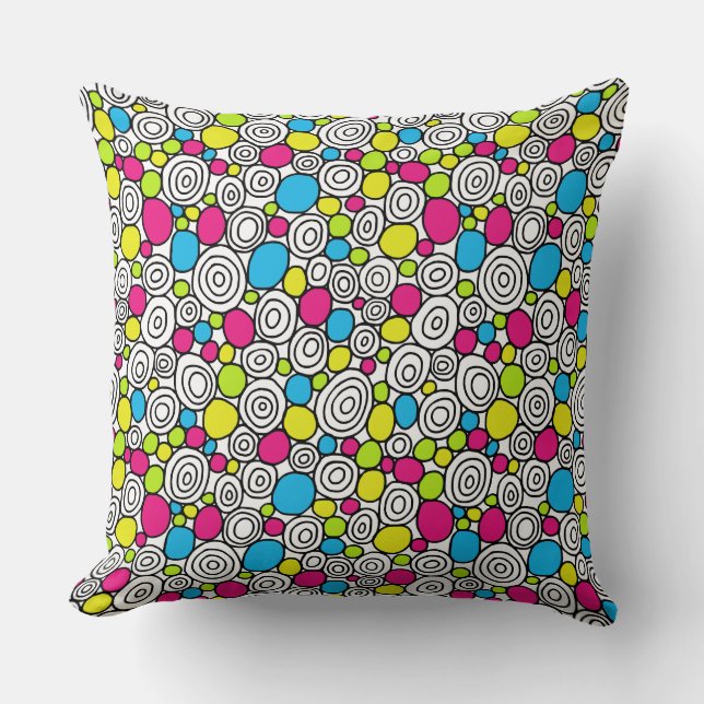 Coussin Cercles Motif 210819 - Couleurs 01 (Recto)
