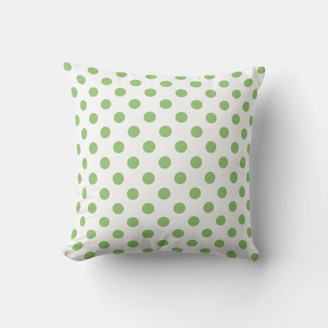 Coussin Cercles Pois Pistachio Green (Recto)