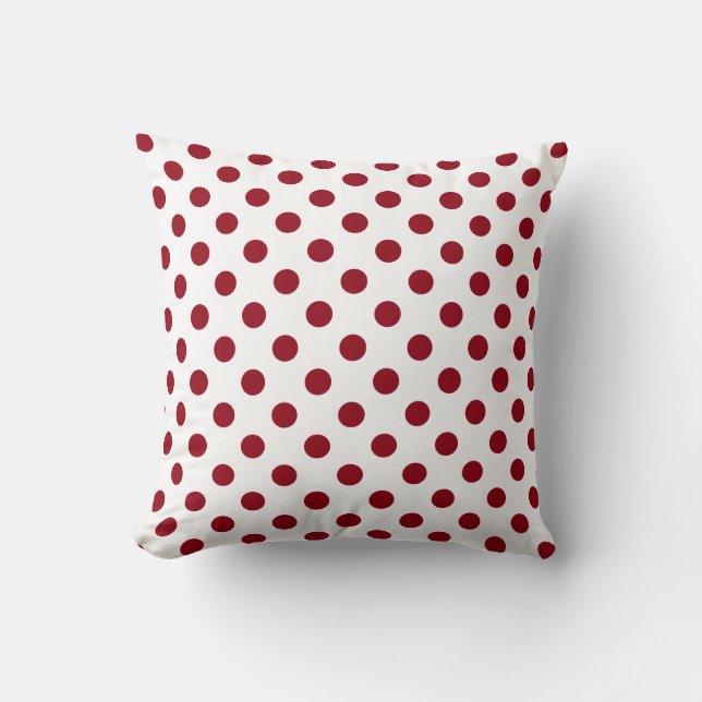 Coussin Cercles Pois rouges Crimson (Recto)