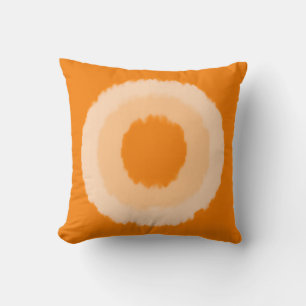 Coussin Cercles tribaux modernes de batik - Mandarin orang