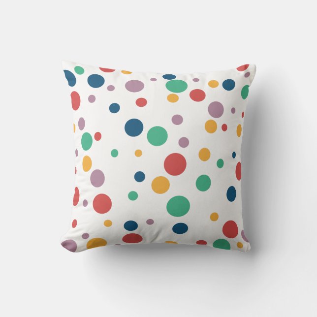 Coussin "Cercles Whimsical : A Vibrant Polka Dot Extravaga (Recto)