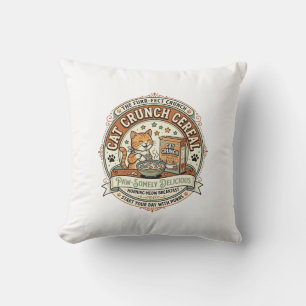 Coussin Céréal Cat Crunch Boîte de céréales pour petit-déj