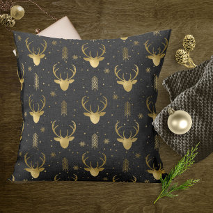 Coussin Cerf Antlers Flèches Motif V2 Gold ID861