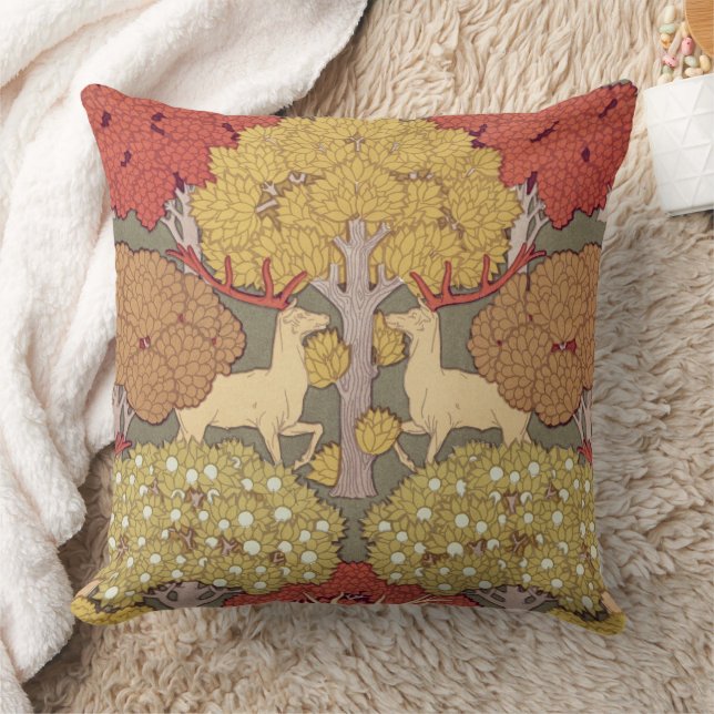 Coussin Cerf & Arbre, Écureuil, Oiseau, Baies Rowan Art No (Couverture)