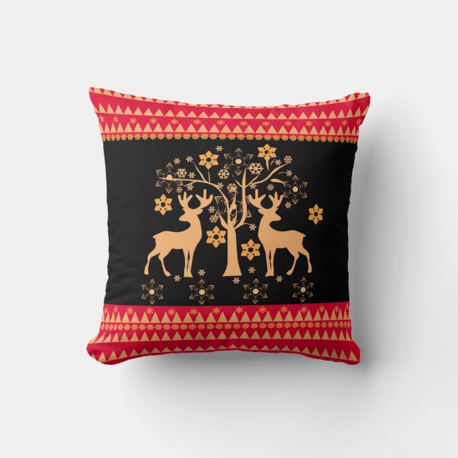 Coussin Cerf de Noël (Recto)