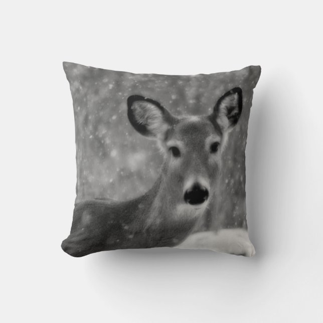Coussin Cerf d'hiver (Recto)