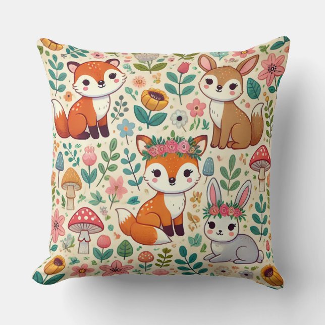 Coussin cerf mignon (Recto)