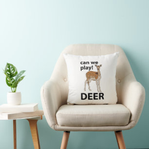 Coussin Cerf Peut-on Jouer Cerf Mignon