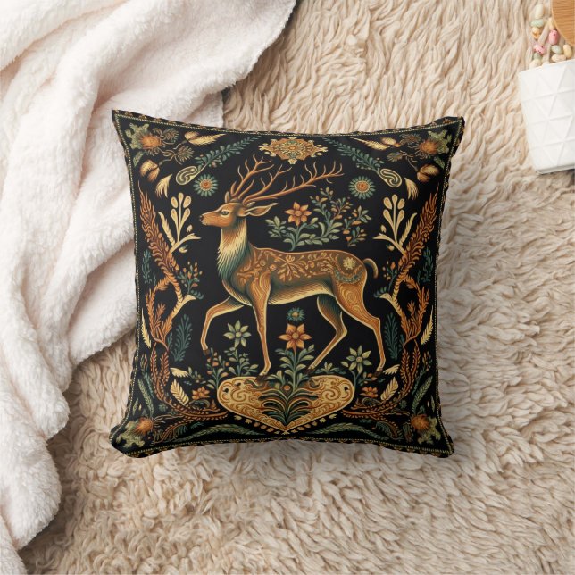 Coussin Cerf sauvage rustique (Couverture)