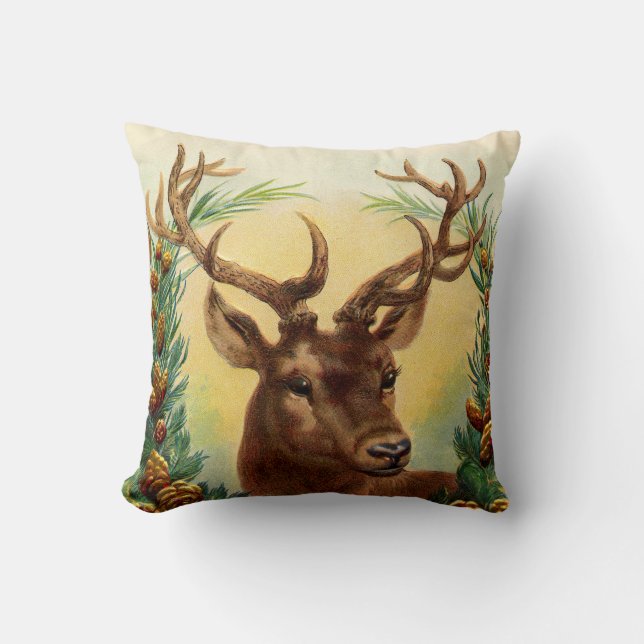 Coussin Cerf Vintage (Recto)