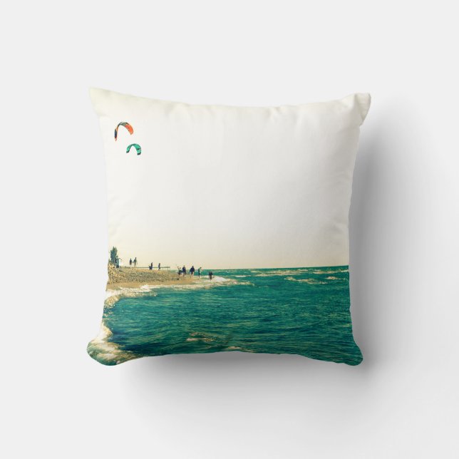 Coussin Cerf-volant de plage de Venise surfant 2 (Recto)