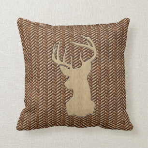 Coussin Cerfs communs de trophée avec des andouillers