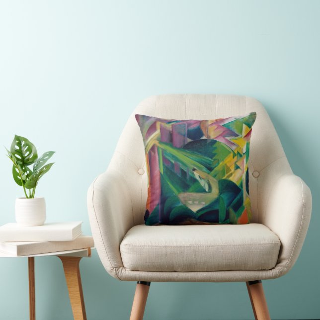 Coussin Cerfs dans un jardin de monastère de Franz Marc (Chaise)