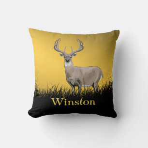 Coussin Cerfs faune dans les graminées de champ Nom
