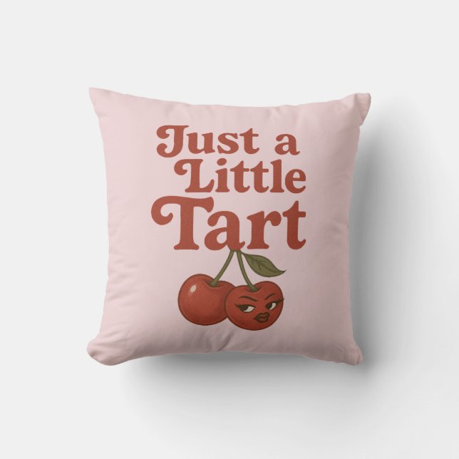 Coussin Cerise Sassy Juste un peu acidulée Retro Rouge & R (Recto)