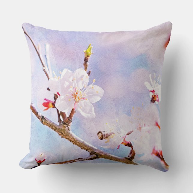 Coussin Cerisier Japonais - Sakura en Fleurs (Recto)