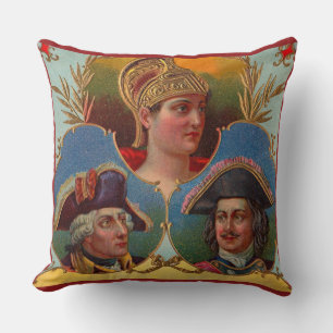 Coussin César - Kaiser - Tsar boîte à cigare imprimé étiqu