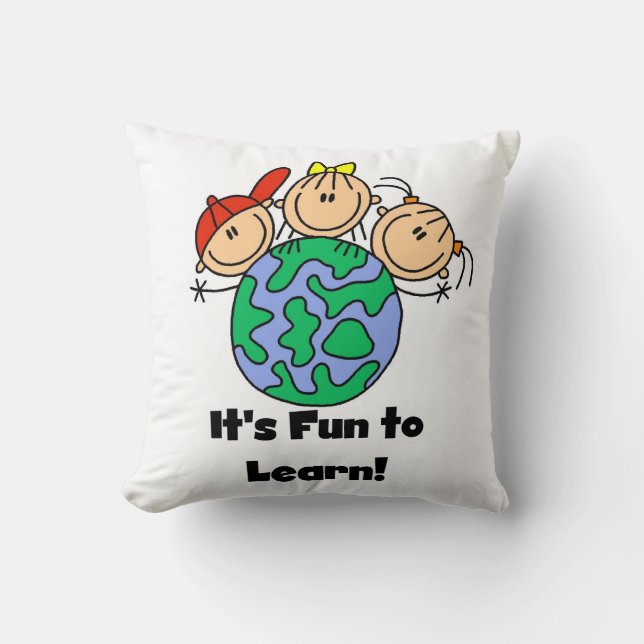 Coussin C'est amusant d'apprendre (Recto)