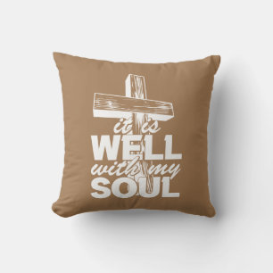 Coussin C'Est Bien Avec Mon Âme Avec Croix