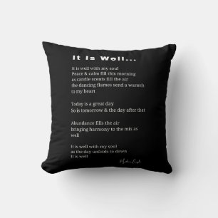 Coussin C'est bien avec mon âme inspiré poème poésie