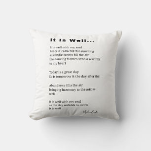 Coussin C'est bien avec mon âme inspiré poème poésie
