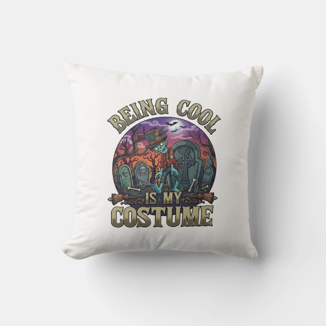Coussin C'est Cool Costume Halloween Zombie Cimetière_1 (Recto)