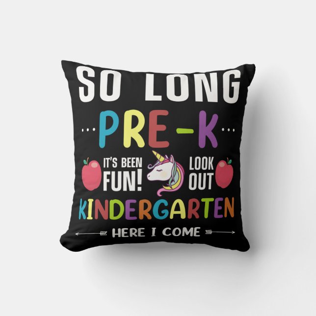 Coussin C'est fini la maternelle, j'arrive en pré-maternel (Recto)