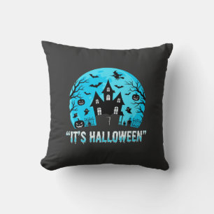 Coussin C'est Halloween Maison Hantée Conception Chauve-so