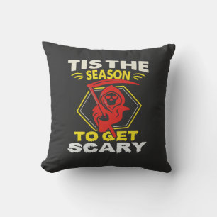 Coussin C'est la saison d'avoir peur du Grim Reaper Hallow