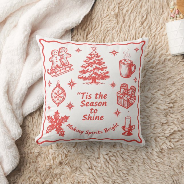 Coussin C'est la saison d'éclat de Noël (Couverture)