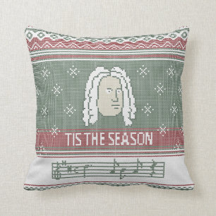 Coussin C'est la saison Handel Messiah faux pull tricot