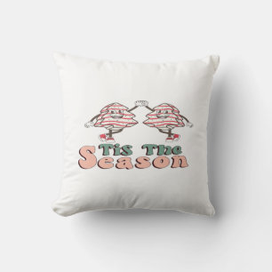 Coussin C'est la saison Rétro Groovy Noël Vintage Chri