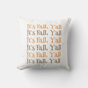 Coussin C'est l'automne, typographie saisonnière d'automne
