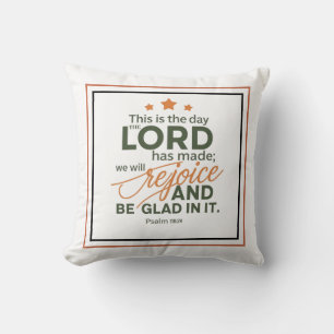 Coussin C'Est Le Jour Que L'Éternel A Fait; Nous Nous Réjo