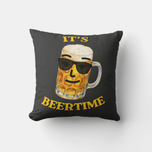 Coussin C'est l'heure de la bière T-Shirt Cool Beer