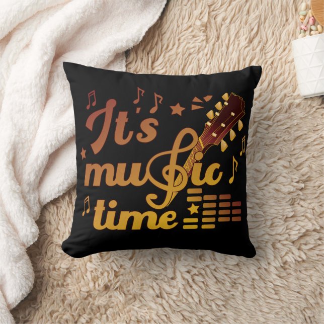 Coussin C'est l'heure de la musique, la guitare d'or (Couverture)