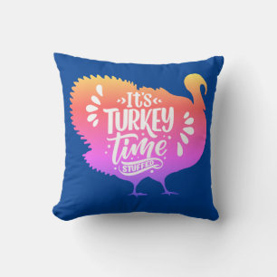 Coussin C'est l'heure de la Turquie pour Thanksgiving