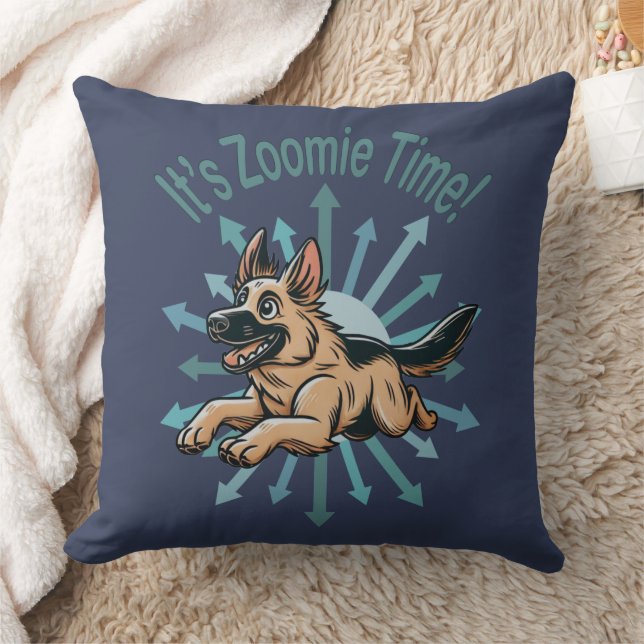 Coussin C'est l'heure de Zoomie Berger Allemand (Couverture)