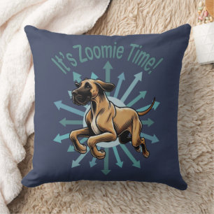 Coussin C'est l'heure de Zoomie Great Dane