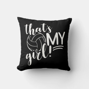 Coussin C'est ma fille Fier Volleyball Maman Volleyball Mo