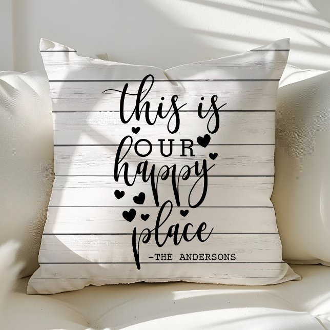 Coussin C'est notre maison de ferme rustique personnalisée (Créateur téléchargé)