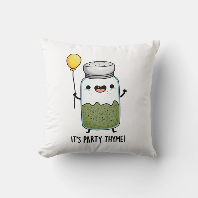 Coussin C'est Party Thyme Funny Herb Pun (Recto)