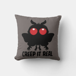 Coussin C'est réel, l'étrange Mothman, un cryptide mystéri