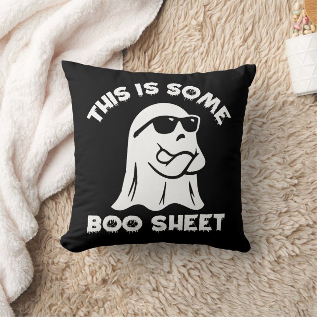 Coussin C'Est Un Peu De Feuille De Boite Ghost Funny Retro (Couverture)