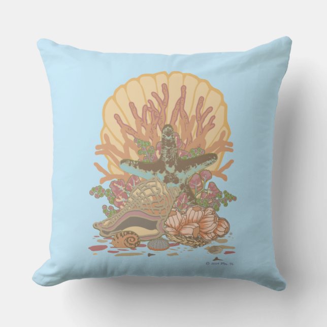 Coussin C'est une collection Shore Thing, impression artis (Recto)