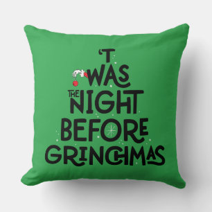 Coussin 'C'était la nuit avant Grinchmas