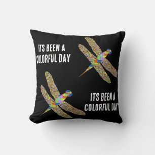 Coussin C'était une journée colorée