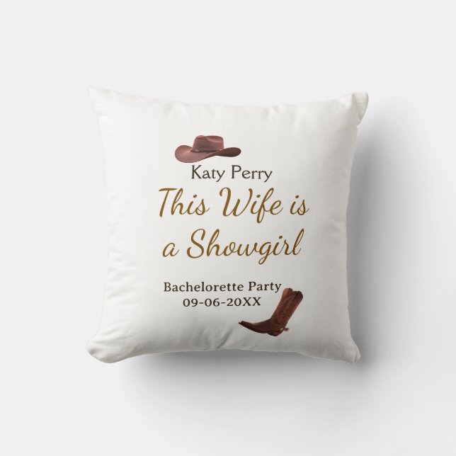 Coussin Cette épouse est une nom de fête de bachelorette d (Recto)